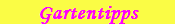Gartentipps
